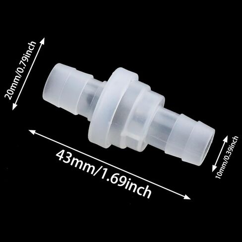 E-outstanding 4PCS 3/8Inch(10mm) White Plastic One-Way Check Valve for Air Water Purifier Aquarium Fish Tank in Saudi Arabia