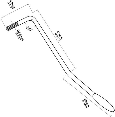 الفضة 6 مم الكروم الموضوع Tremolo Arm الغيتار الكهربائي Tremolo Arm Thread Metal Single Tremolo Arm Whammy Bar مع طرف لنظام ستراتوكاستر الغيتار الكهربائي Tremolo، أجزاء الغيتار الكهربائي in Saudi Arabia