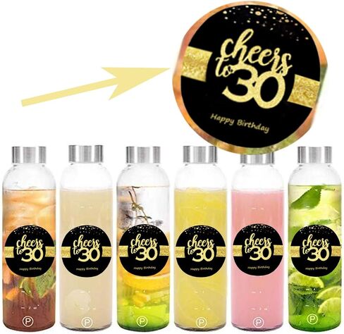Sumerk 48 PCS Cheers to 60 Stickers Large Bottle Stickers 60th Birthday Stickers Card Seals 2 INCHES Round Happy Birthday Party Favors Stickers in Saudi Arabia