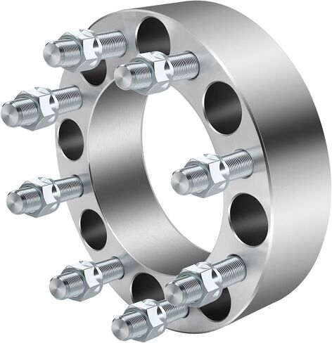 ECCPP 2 قطعة فواصل عجلات 2 بوصة 8 العروة 8x6.5 إلى 8x6.5 126.15 مم 14x1.5 متوافقة مع شيفروليه سيلفرادو 1500 HD 2001-2006 لسيارة GMC Sierra 2500 HD 2001-2010 لسيارة Silverado 3500 HD 2007-2010 in Saudi Arabia