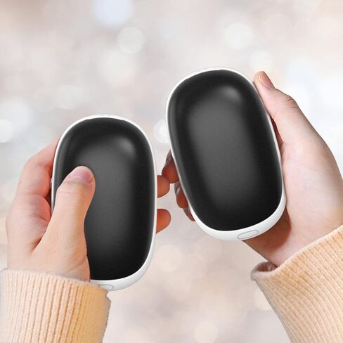Magnetic Hand Warmers Rechargeable 2 Pack, Lafhome 5000mAh Reusable Portable Hand Warmer/Power Bank, 2 in 1 Electric Pocket Warmer Great for Outdoor, Hunting, Golf, Camping, Warm Gifts for Women Men in Saudi Arabia