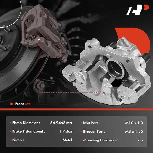 A-Premium Disc Brake Caliper Assembly with Bracket Compatible with Select Chrysler and Mercedes-Benz Models - Crossfire, CLK320, CLK430, E300, E320, E420, E430, SLK320 - Front Left Driver Side in Saudi Arabia