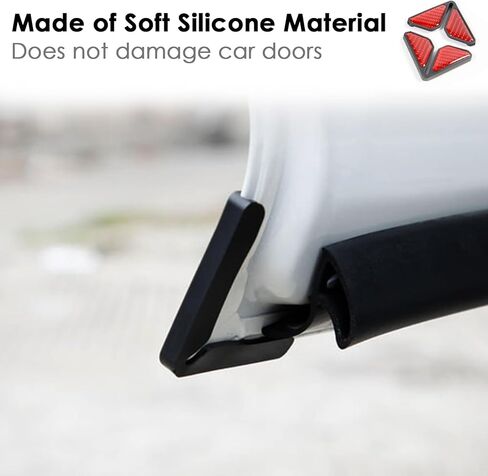 Car Door Corner Anti-Collision Strip Compatible with Tesla Model Y 3 X S Semi Cybertruck Real Carbon Fiber Accessories Exterior Decorations Protection Stickers Decals Trims Strips (Black) in Saudi Arabia