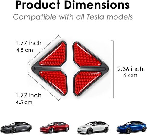 Car Door Corner Anti-Collision Strip Compatible with Tesla Model Y 3 X S Semi Cybertruck Real Carbon Fiber Accessories Exterior Decorations Protection Stickers Decals Trims Strips (Black) in Saudi Arabia