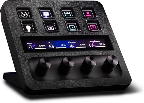 MightySkins Skin Compatible with Elgato Stream Deck + Black Leather | Protective, Durable, and Unique Vinyl Decal wrap Cover | Easy to Apply | Made in The USA in Saudi Arabia