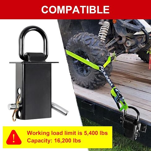 Stake Pocket D Ring Heavy Duty Adjustable Trailer Stake Pocket, Load Limit 5400lbs & 4 Holes for Adjustment, Removable Stake Pocket D-Ring Tie Downs Utility for Flatbed Trucks (Black, 4 Pack) in Saudi Arabia