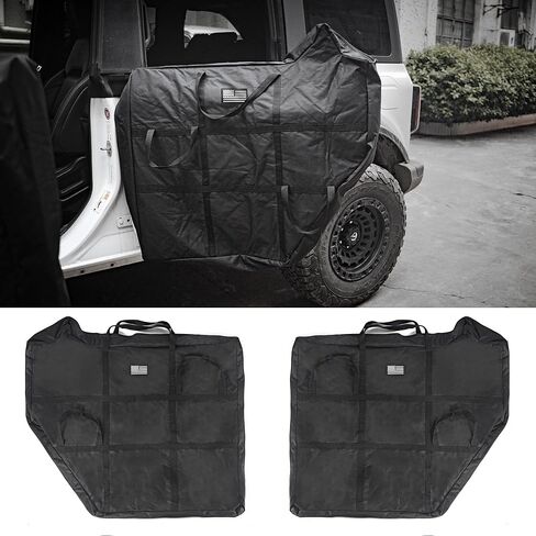 Bronco Door Bag Rear door Protection Storage Bag Compatible With Ford Bronco 2021 2022 2023 4 Door Bronco Accessories Waterproof Anti-Scratch Doors Panels Organizer Bag in Kuwait