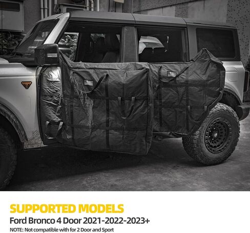 Bronco Door Bag Rear door Protection Storage Bag Compatible With Ford Bronco 2021 2022 2023 4 Door Bronco Accessories Waterproof Anti-Scratch Doors Panels Organizer Bag in Kuwait