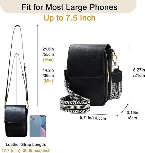 Small Crossbody Purse for Women Trendy Vegan Leather Cell Phone Bags with Card Slots & Adjustable Straps in Kuwait