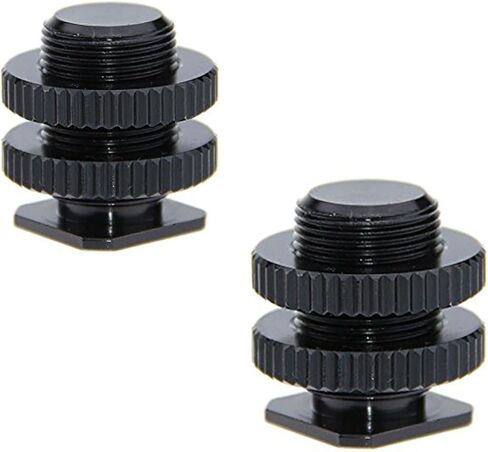 Livestream® Gear - محول حذاء بارد ملولب 5/8-27 ذكر إلى الحذاء الساخن لتركيب الميكروفون. (5/8 حذاء (2 قطعة)) in Kuwait