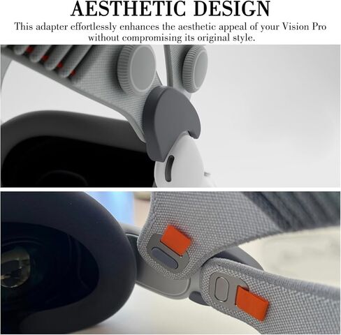 محول ثنائي النطاق متوافق مع Apple Vision Pro & Knit Bands، راحة معززة، يقلل من إجهاد الوجه، حزام الرأس العلوي المنسوج ملحق Vision Pro in Kuwait