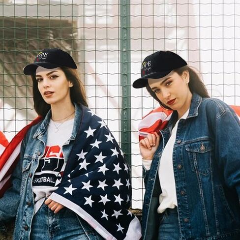 Nope Not Again Baseball Cap - Adjustable Anti-Trump Slogan Hat, Funny Casual Hat Embroidered Unisex Headwear Dad Cap Costume Accessories Black in Kuwait