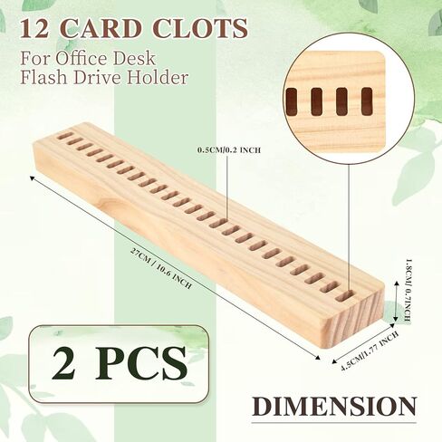 2 Pieces USB Flash Drive Case USB Drive Holder Flash Drive Storage Case Organizer with 24 Card Clots for Office Desk Flash Drive Holder (2) in Saudi Arabia