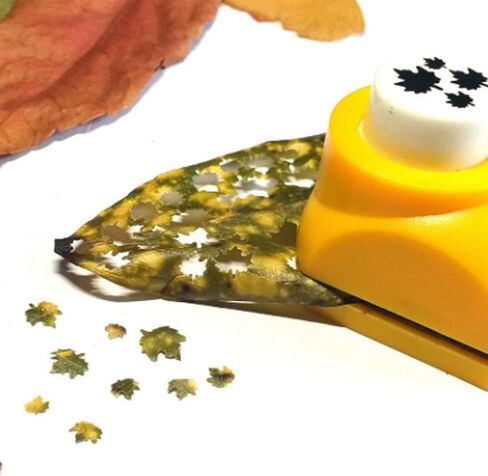 Fdit Hole Punch,Leaf Pattern Hole Punch Making Stencils DIY Craft Tools Comes with 8 Pieces of Paper for Kids and DIY Lovers(#1) in Saudi Arabia