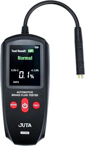 جهاز اختبار سائل الفرامل، JUTA VT300، كاشف سائل فرامل السيارة عالي الدقة، محلل رطوبة السائل/السائل/الزيت الهيدروليكي مع شاشة LCD DOT3 DOT4 DOT5.1، أجهزة استشعار مستوى استبدال السيارات in Kuwait