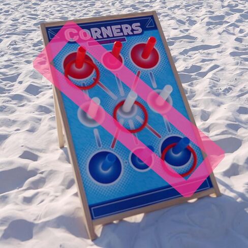 بطولة الزوايا: إعادة اختراع Ring Toss - لعبة الفناء والحفلات، لوحة ربط خشبية، لعبة تسجيل المنافسة، داخلية وخارجية، للعائلة والأصدقاء للأعمار من 6 سنوات فما فوق. in Saudi Arabia