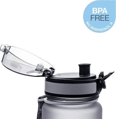 Embrava Best Sports Water Bottle - 17oz Small - Eco Friendly & BPA-Free Plastic - For Running, Gym, Yoga, Outdoors and Hiking - Fast Water Flow, Flip Top, Opens With 1-Click - Leak-proof Lid in Saudi Arabia