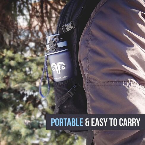 Embrava Best Sports Water Bottle - 17oz Small - Eco Friendly & BPA-Free Plastic - For Running, Gym, Yoga, Outdoors and Hiking - Fast Water Flow, Flip Top, Opens With 1-Click - Leak-proof Lid in Saudi Arabia