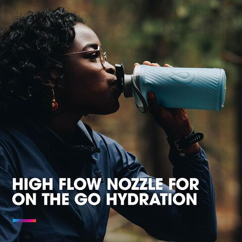 هيدراباك فلوكس - زجاجة مياه قابلة للطي للظهر (1 لتر) - خالية من البيسفينول أ، خفيفة للغاية، غطاء ملتوي مقاوم للانسكاب - أخضر سوترو in Kuwait