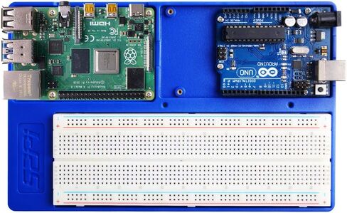 GeeekPi ABS Holder Breadboard Holder for Raspberry Pi 4B, 5 in 1 Base Plate Case for Raspberry Pi 4 Model B,3B+,3B,2B,B+,Zero,Zero W(2) and Arduino UNO,Arduino Mega 2560 (Blue Holder) in Saudi Arabia