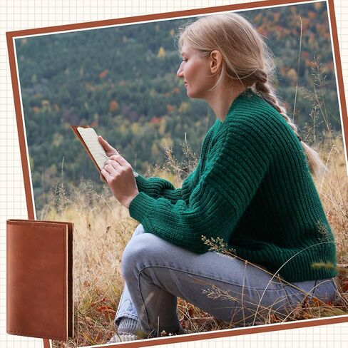 Outus 15 Pcs Small Pocket Notebook Set Includes 5 Pcs Mini PU Leather Pocket Notepad Holder 5 Pcs Small Kraft Notebook Refills 5 Pcs Metal Ballpoint Pens for Worker Students Journals Writing Supplies in Kuwait