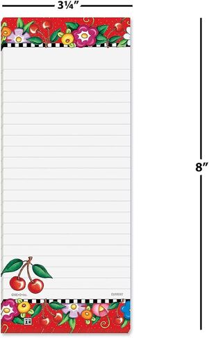 Mary Engelbreit Bright Floral Magnetic Notepad Set – Set of 12 Memo Pads, 6 Designs, 30-Sheet Pads, 3¼ x 8 Inches, Shopping List, to-Do Notes, Printed in The USA, by Current in Saudi Arabia