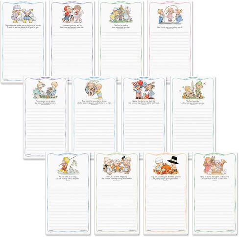 Mary Engelbreit Bright Floral Magnetic Notepad Set – Set of 12 Memo Pads, 6 Designs, 30-Sheet Pads, 3¼ x 8 Inches, Shopping List, to-Do Notes, Printed in The USA, by Current in Saudi Arabia