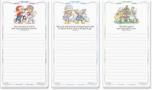 Mary Engelbreit Bright Floral Magnetic Notepad Set – Set of 12 Memo Pads, 6 Designs, 30-Sheet Pads, 3¼ x 8 Inches, Shopping List, to-Do Notes, Printed in The USA, by Current in Saudi Arabia