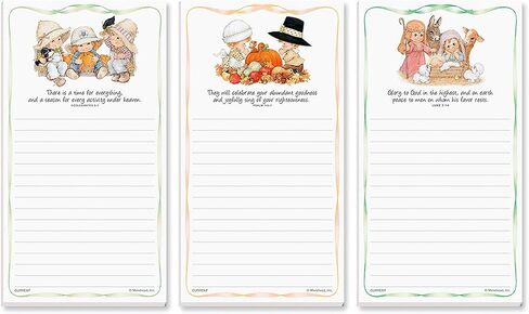 Mary Engelbreit Bright Floral Magnetic Notepad Set – Set of 12 Memo Pads, 6 Designs, 30-Sheet Pads, 3¼ x 8 Inches, Shopping List, to-Do Notes, Printed in The USA, by Current in Saudi Arabia