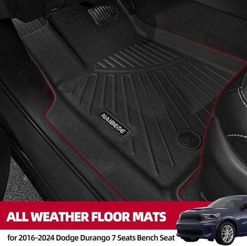 سجادات أرضية لسيارة دودج دورانجو 2016-2024 7 ركاب مقعد الصف الثاني - جميع الأحوال الجوية لسيارة دودج دورانجو سجادات أرضية وبطانة حصيرة البضائع ترقية الملحقات القابلة للطي in Kuwait