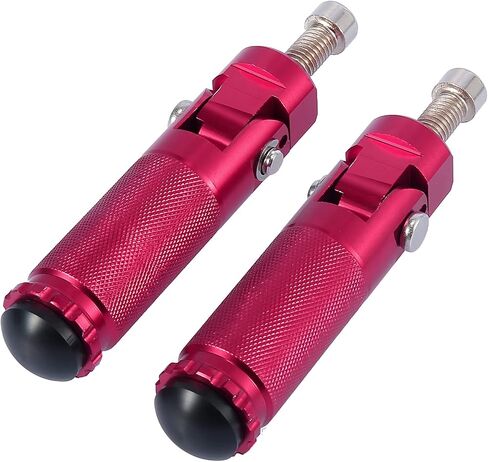 Motoforti 1 Pair 8mm Aluminum Alloy Universal Motorcycle Folding Rearsets Rear Footrest Footpeg Pedal Peg Bike Bicycle Cycling Blue in Saudi Arabia