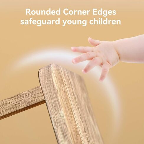15 Inches Nursery Bookshelves, Floating Kids Bookshelves for Wall Set of 2, Baby Room Wall Decor, Wall Mounted Wood Shelves for Books, Toys and Wall Storage - Rustic Brown in Saudi Arabia