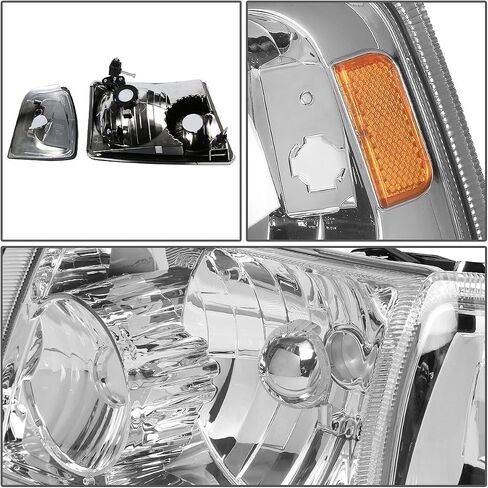 DNA MOTORING HL-OH-FRAN01-BK-AM Pair of Headlights Compatible with Ford Ranger 2001-2011, Black Housing/Amber Corner in Saudi Arabia