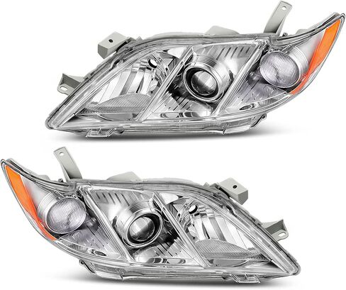 DWVO Projector Headlight Assembly Compatible with 07 08 09 2007 2008 2009 Camry Exclude Hybird Black Housing with Amber Reflector Clear Lens in Saudi Arabia