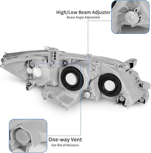 DWVO Projector Headlight Assembly Compatible with 07 08 09 2007 2008 2009 Camry Exclude Hybird Black Housing with Amber Reflector Clear Lens in Saudi Arabia