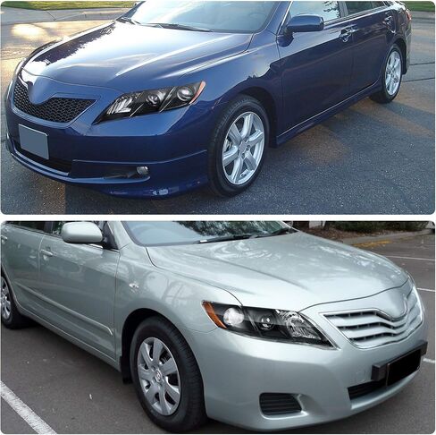 مجموعة مصابيح أمامية لجهاز العرض DWVO متوافقة مع 07 08 09 2007 2008 2009 Camry باستثناء غطاء Hybird الأسود مع عدسة شفافة عاكسة كهرمانية in Kuwait