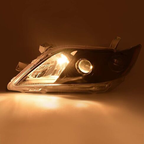 مجموعة مصابيح أمامية لجهاز العرض DWVO متوافقة مع 07 08 09 2007 2008 2009 Camry باستثناء غطاء Hybird الأسود مع عدسة شفافة عاكسة كهرمانية in Kuwait
