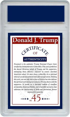 Donald Trump Prayer Card - Limited Edition, Gem Mint 10 Trading Card - Spiritual Collector's Item, Perfect Trump Gift - Christian Gift for Trump Supporters in Saudi Arabia