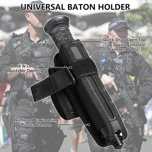 2024 New Upgraded Baton Holder for 21" to 26" Telescopic Baton, 360 Degree Rotating Nylon Expandable Baton Holster Universal Duty Baton Pouch for Duty Belt Police Security Officer in Saudi Arabia