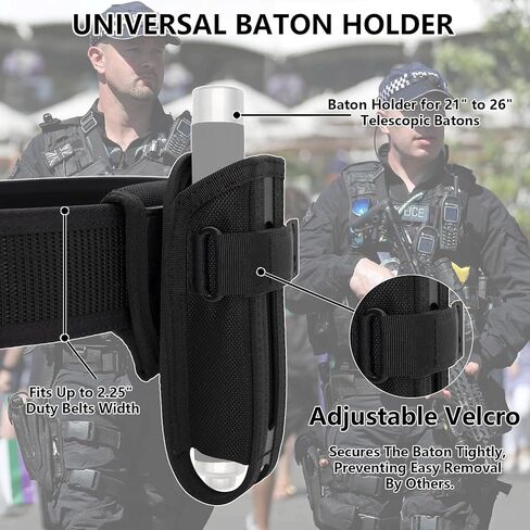 2024 New Upgraded Baton Holder for 21" to 26" Telescopic Baton, 360 Degree Rotating Nylon Expandable Baton Holster Universal Duty Baton Pouch for Duty Belt Police Security Officer in Saudi Arabia