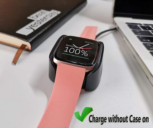 قاعدة شحن مكونة من قطعتين متوافقة مع شاحن Fitbit Versa/Lite/SE (ليس لـ Versa 2)، حامل سلك للساعة الذكية in Kuwait