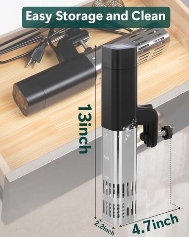 Sous Immersion Circulator, Vide Machine, Sous Vide Cooker 1100W, Precisional Cooker with Touch Control, Accurate Temperature, Fast Heating, Time Control, Ultra-quiet, IPX7 Waterproof in Saudi Arabia