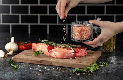 قبو ملح زجاجي من كوك مع غطاء زجاجي، زجاج مضغوط منقوش، حاوية تخزين شفافة، للقهوة والسكر والتوابل والحلوى، آمنة للاستخدام في غسالة الأطباق، 10 أونصة (زجاج) in Kuwait