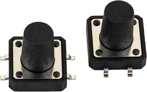 مفتاح زر الضغط اللمسي SMD 4PIN ON/Off مفتاح لمس أفقي صغير صغير لللحظة 12x12x12 مم (عبوة من 50 قطعة) in Kuwait