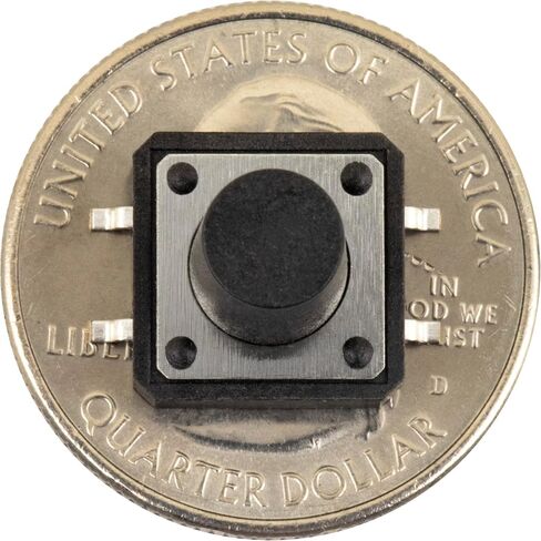 مفتاح زر الضغط اللمسي SMD 4PIN ON/Off مفتاح لمس أفقي صغير صغير لللحظة 12x12x12 مم (عبوة من 50 قطعة) in Kuwait