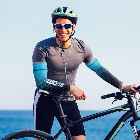 yahenda 8 أزواج من الأكمام المضغوطة للحماية من أشعة الشمس فوق البنفسجية وأكمام الذراع الرياضية وأكمام التبريد غير القابلة للانزلاق لتغطية الأذرع للرجال وأغطية الذراع طويلة الأكمام للرجال in Saudi Arabia