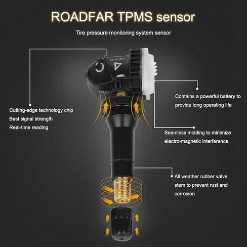 ROADFAR TPMS Sensor 433MHz Tire Pressure Sensor Fits For Buick & For Chevrolet & For GMC Series Replaces 13516165 4Pack in Saudi Arabia
