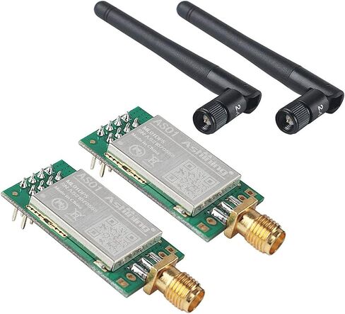 MakerFocus 2 قطعة nRF24L01P + PA + LNA RF وحدة نقل لاسلكية 2.4 جيجا هرتز ML01DP5 22dBm 100 ميجاوات 2300 متر واجهة SPI للمسافة المقاسة مع هوائي مضاد للسرقة ومضاد للتدخل in Kuwait