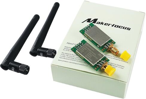 MakerFocus 2 قطعة nRF24L01P + PA + LNA RF وحدة نقل لاسلكية 2.4 جيجا هرتز ML01DP5 22dBm 100 ميجاوات 2300 متر واجهة SPI للمسافة المقاسة مع هوائي مضاد للسرقة ومضاد للتدخل in Kuwait