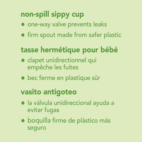 green sprouts Non-spill Sippy Cup | One-way valve for easy transition from bottle | Prevents leaks & encourages sucking, Firm spout made from safer plastic, Dishwasher safe in Saudi Arabia